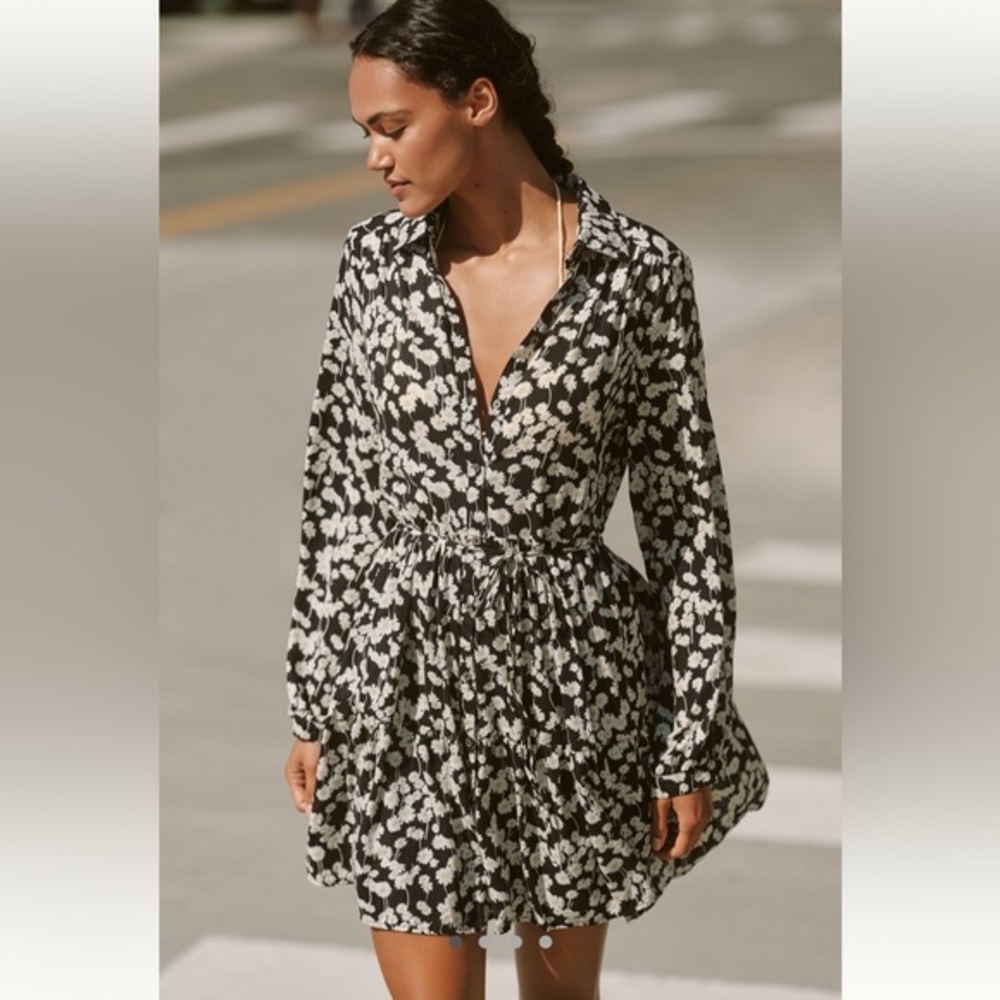 NATION Los Angeles Sabreena Long-Sleeve Mini Dress | XS | NWT